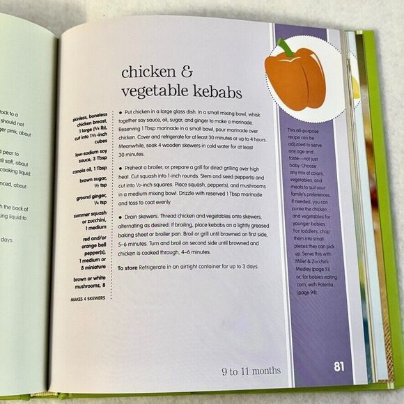 Cooking for Baby Hardcover Lisa Barnes Age-appropriate Nutrition Age 6-18 Months - Picture 8 of 10